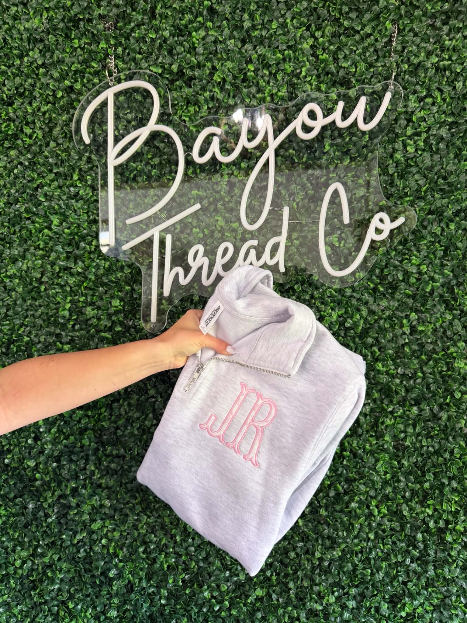 Applique Monogram Quarter Zip