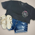 Floral Bow Monogram Tee