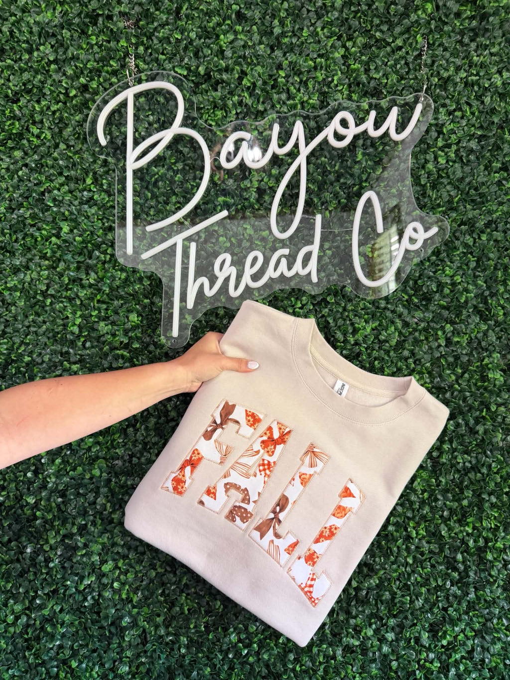 Fall Bows Applique Crewneck