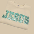 JESUS Sequin Applique Crewneck