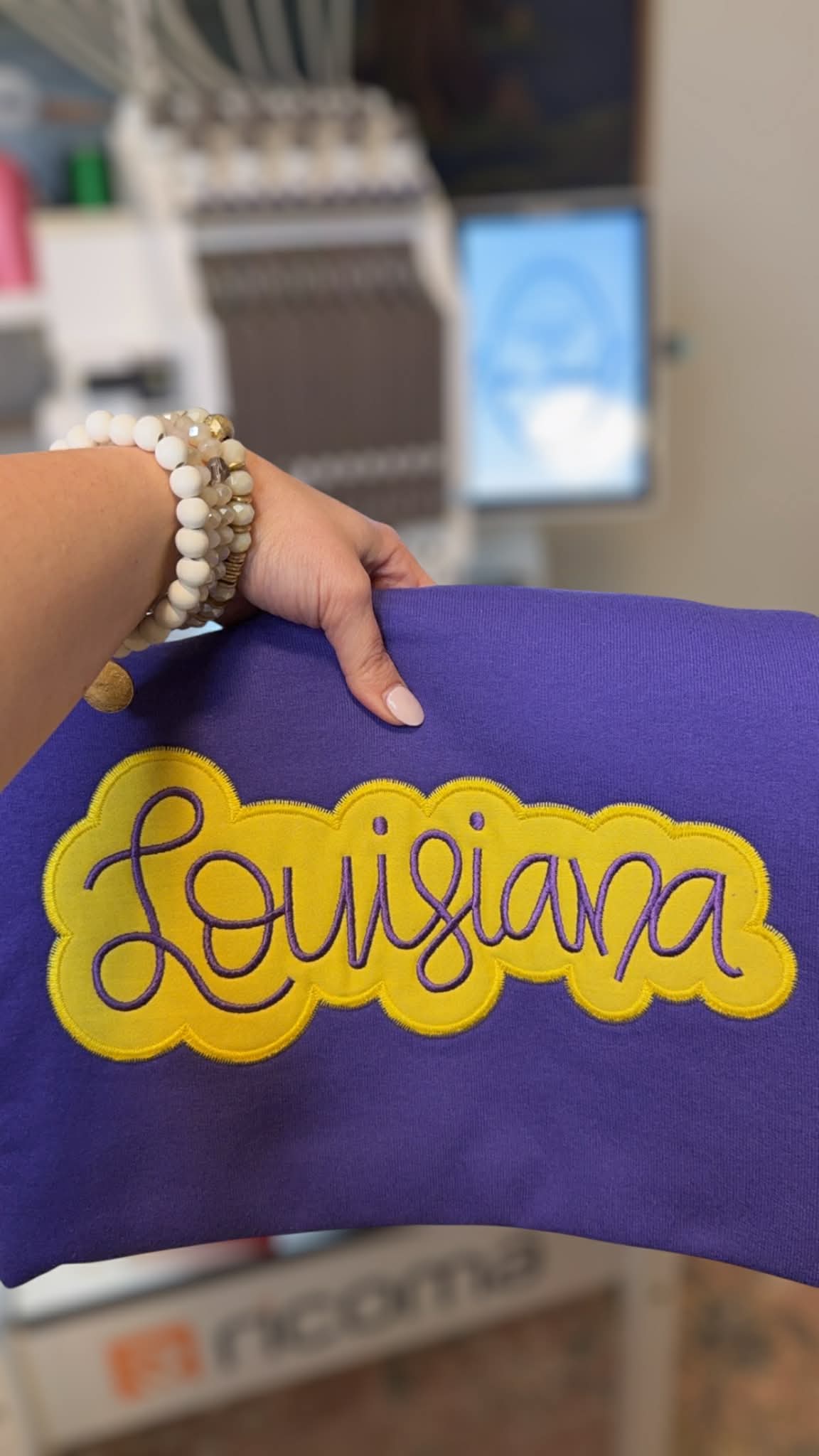 Purple and Gold Louisiana Crew