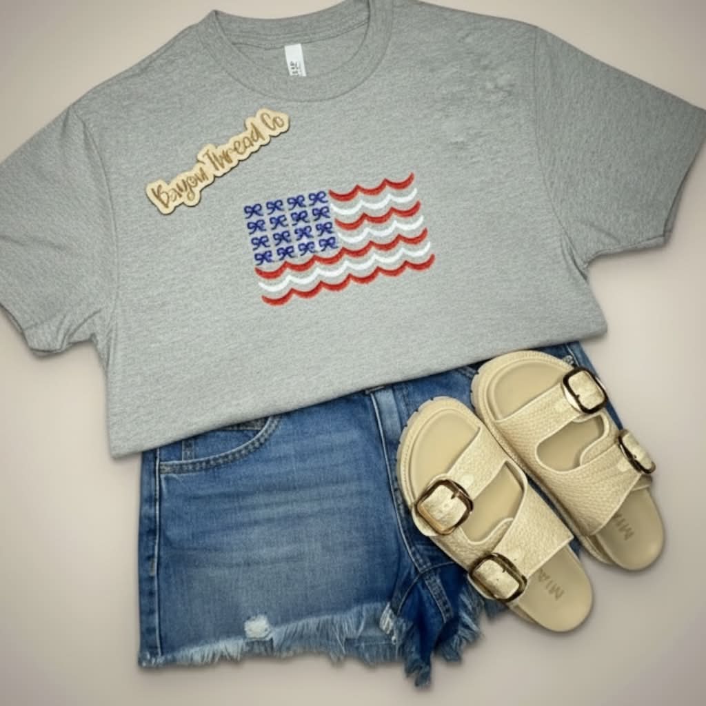Scalloped Flag Tee