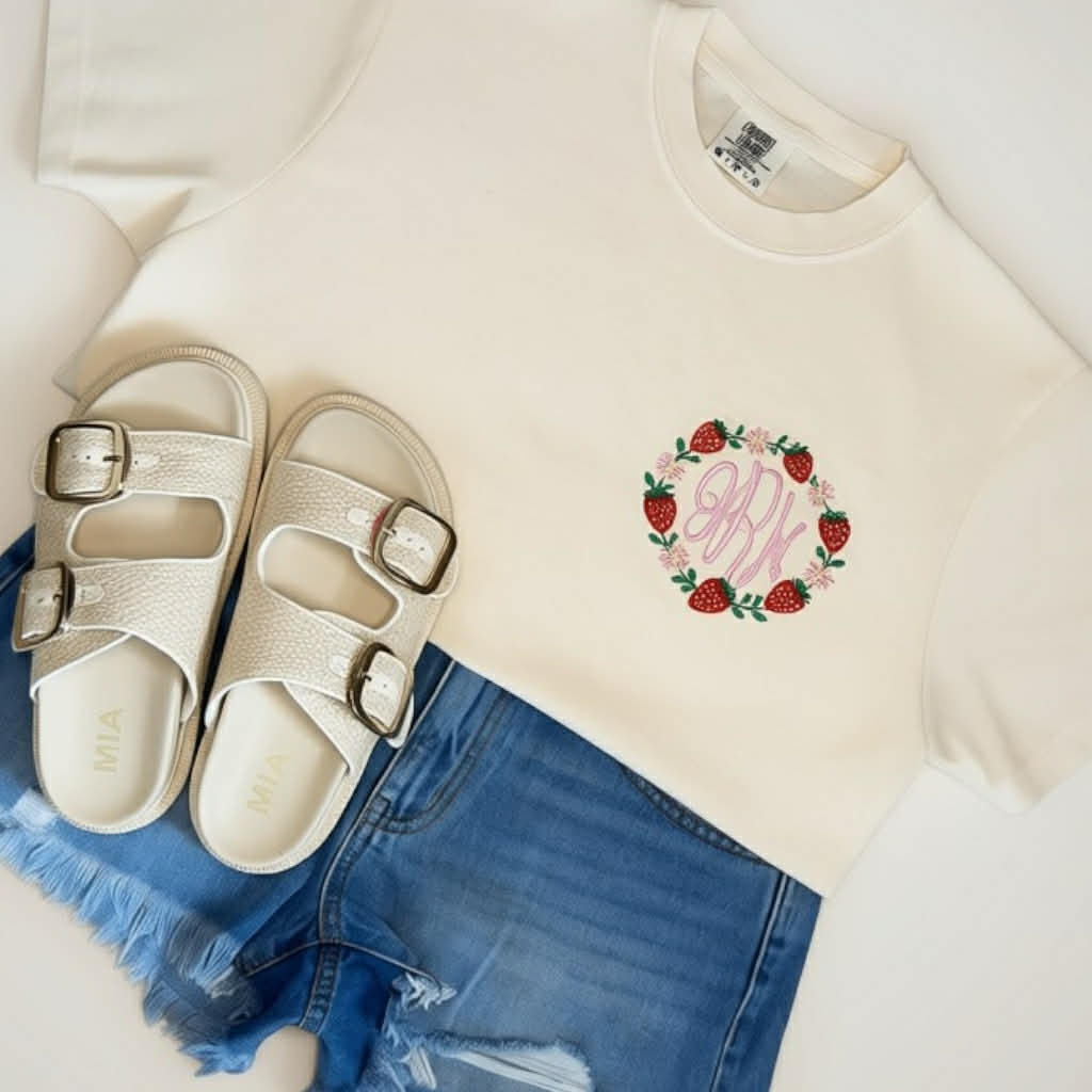 Strawberry Frame Monogram Tee