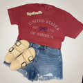 USA Patriotic Bow Tee