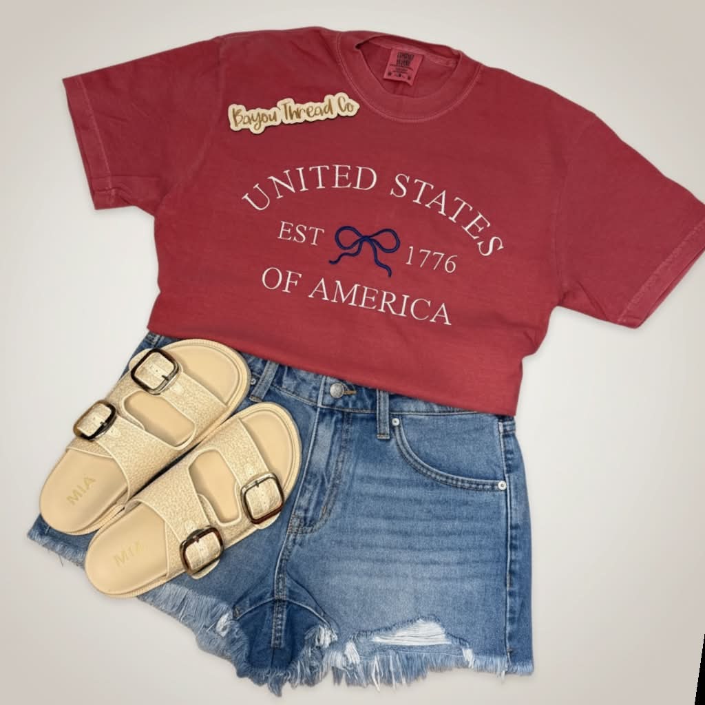 USA Patriotic Bow Tee